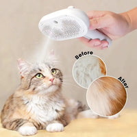 3-in-1 Cat Steam Grooming Brush – Deshedding, Anti-Static Steam & Fur Release